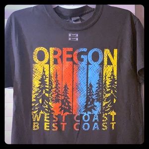Gray Oregon T-Shirt Unisex Size Small